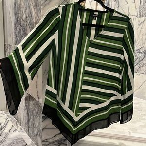 Alfani multi-colored green blouse